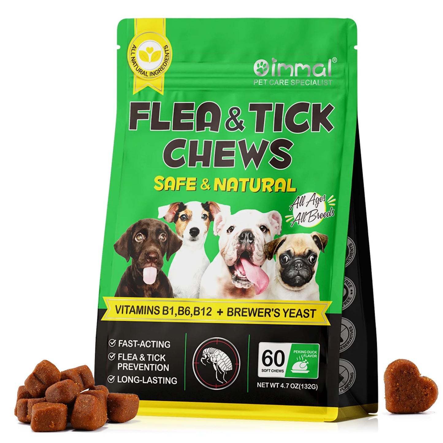 Flea and Tick Prevention Chewable Natural Supplement