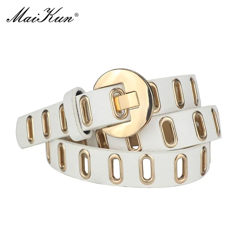 Maikun Adjustable Hole Alloy Pin Buckle Belt