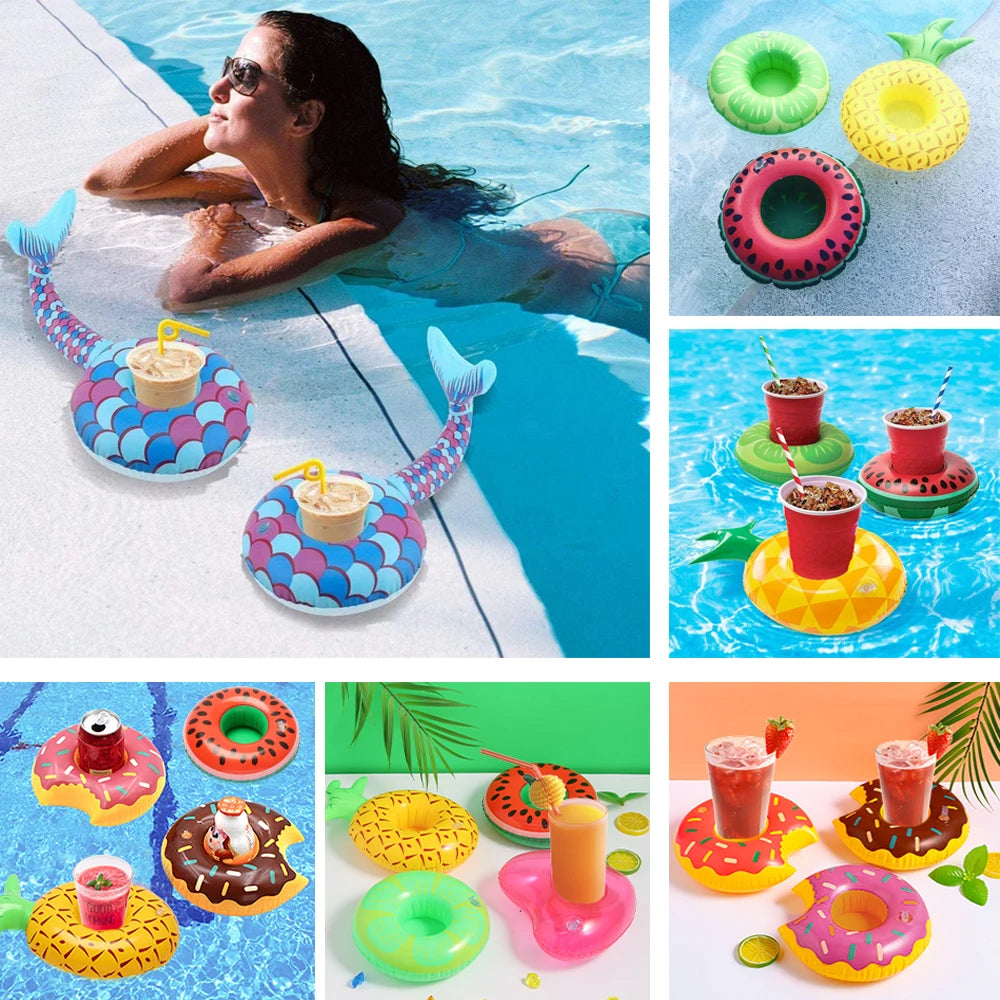 Inflatable Cup Pad Drink Holder Pool Float