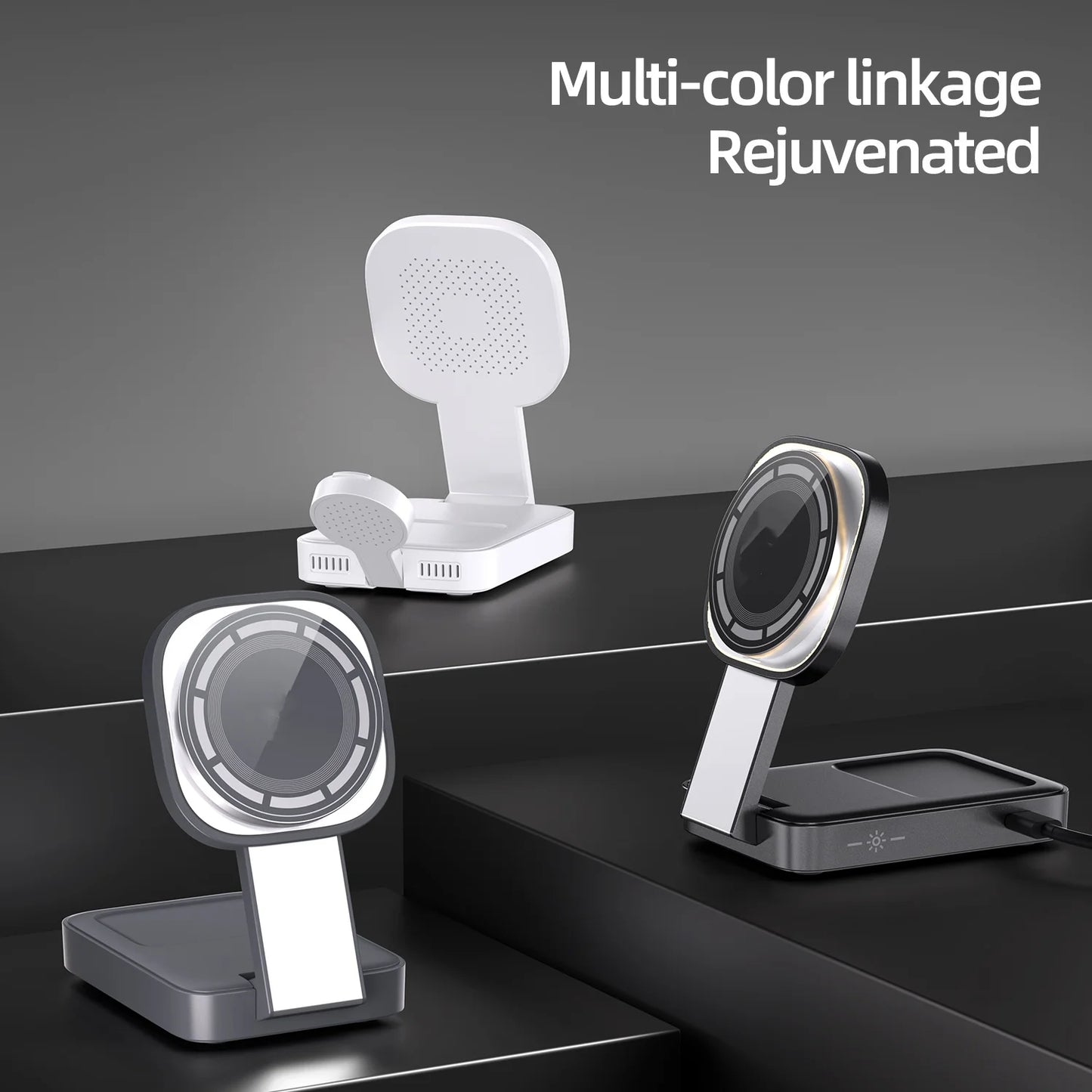 3 in 1 Foldable Magnetic Wireless Charging Stand