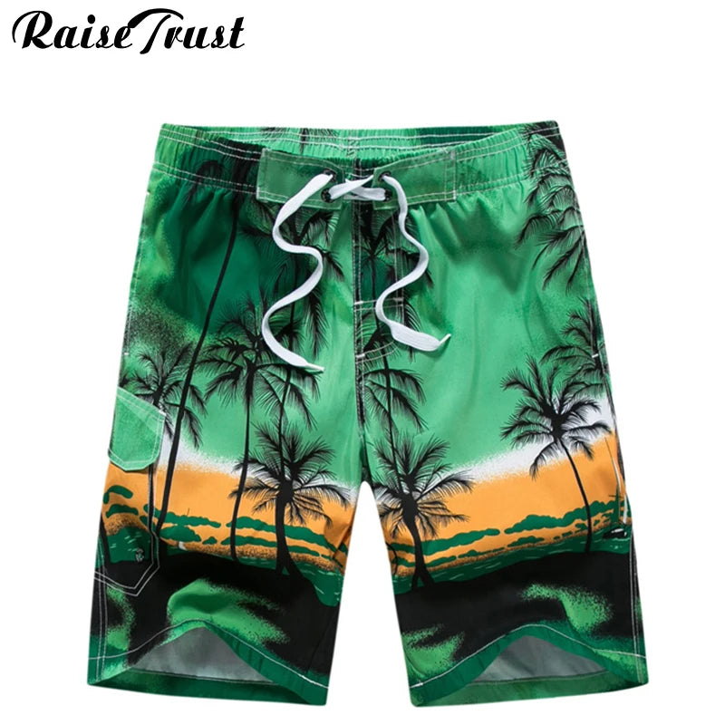 Quick Dry Print Boarded Shorts