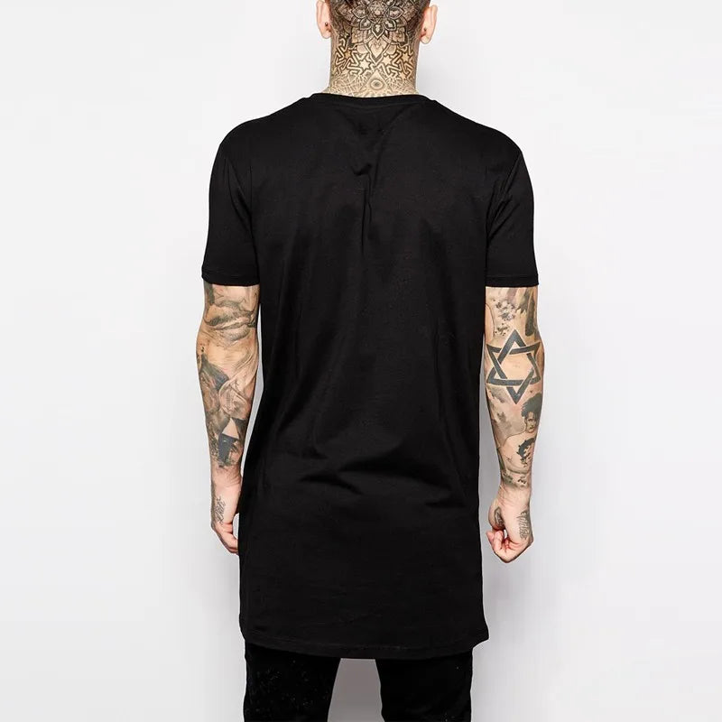 Short-sleeve Thigh Length T-shirt