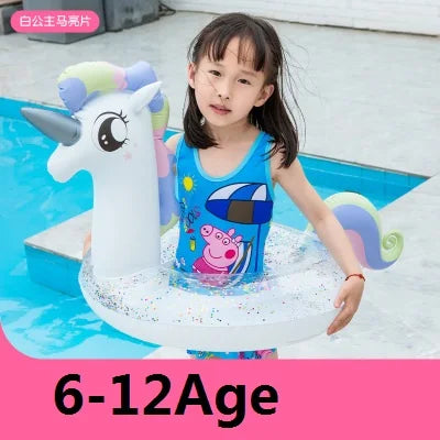 Inflatable Flamingo Kids Swimming Ring