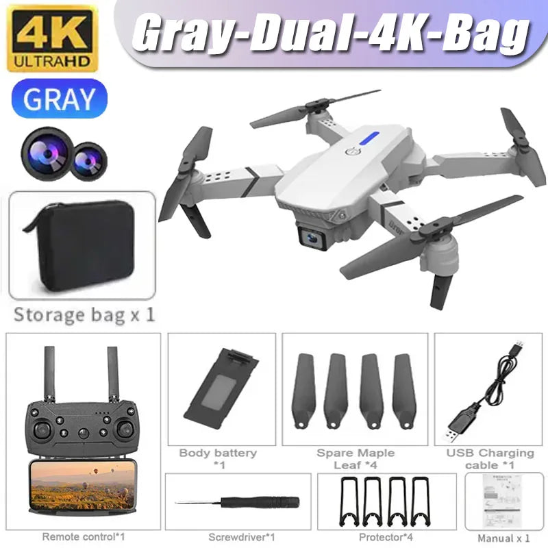 E88 4K Wide-Angle HD 1080P Camera WiFi FPV Height Hold Foldable RC Drone
