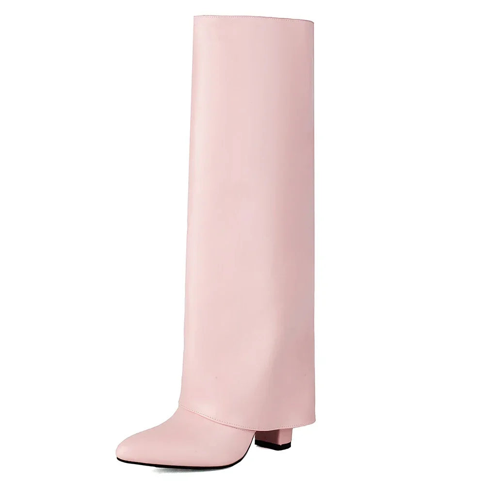 Knee High Faux Leather Boots