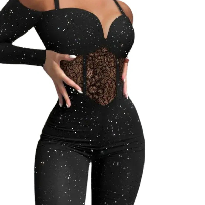 One Piece Slim Shoulder Strapped Jumpsuit
