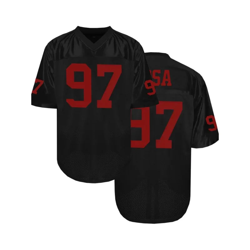 Retro Mesh Embroidered Breathable Jersey