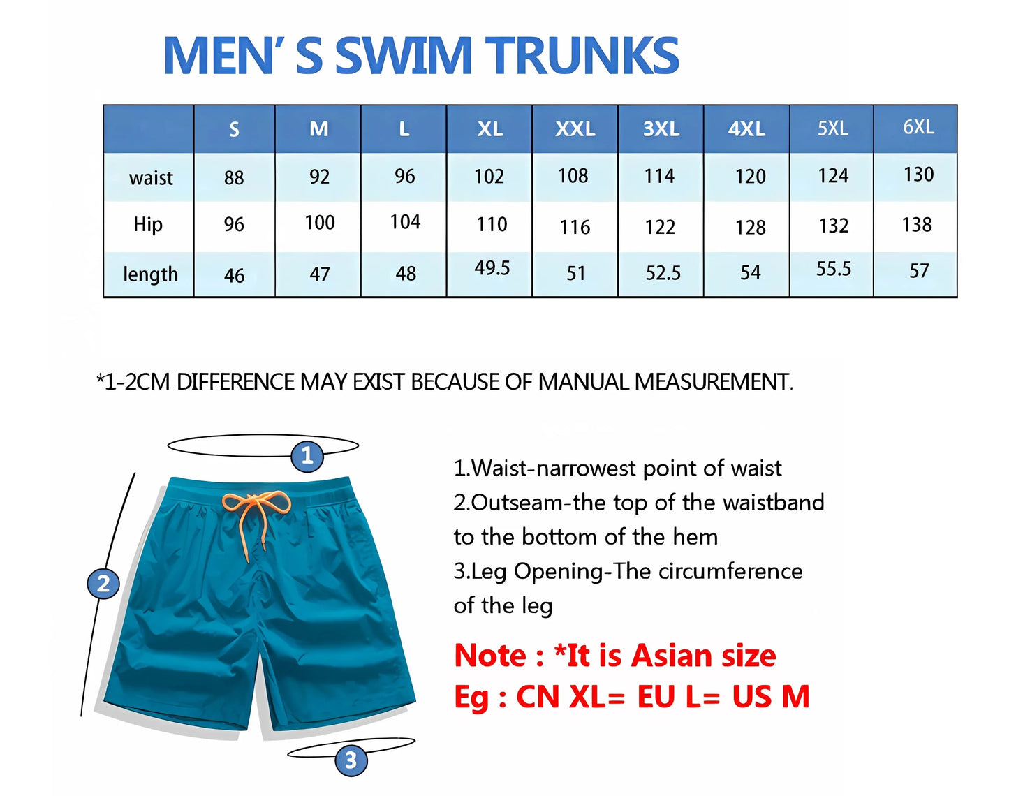 Printed Drawstring Fashion Swim Trunks