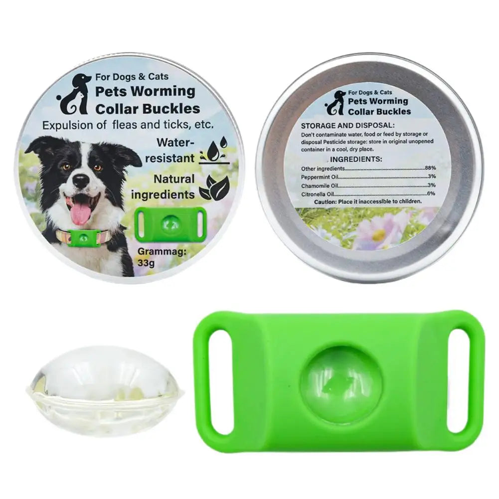 Pet Insect Repellent Collar Clip Flea & Tick Prevention Pendant