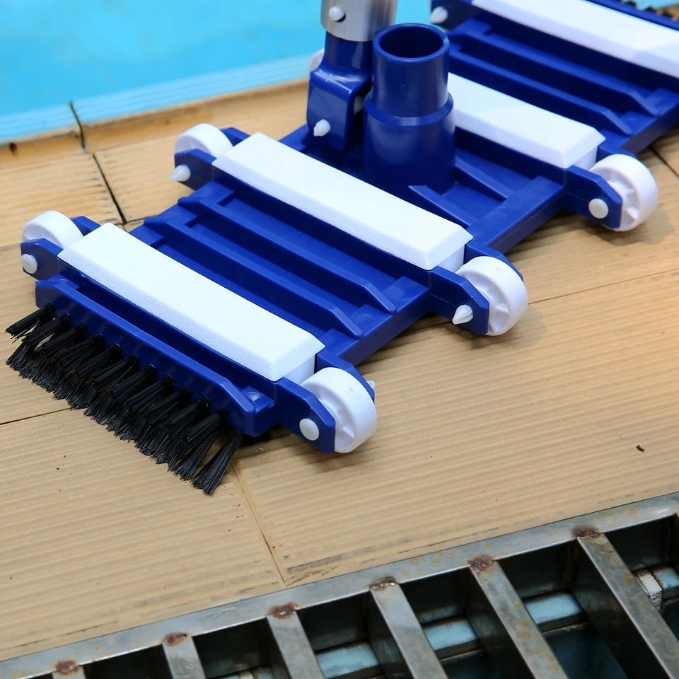 14" Swimming Pool Vacuum Head with Brush & Suction Wheel