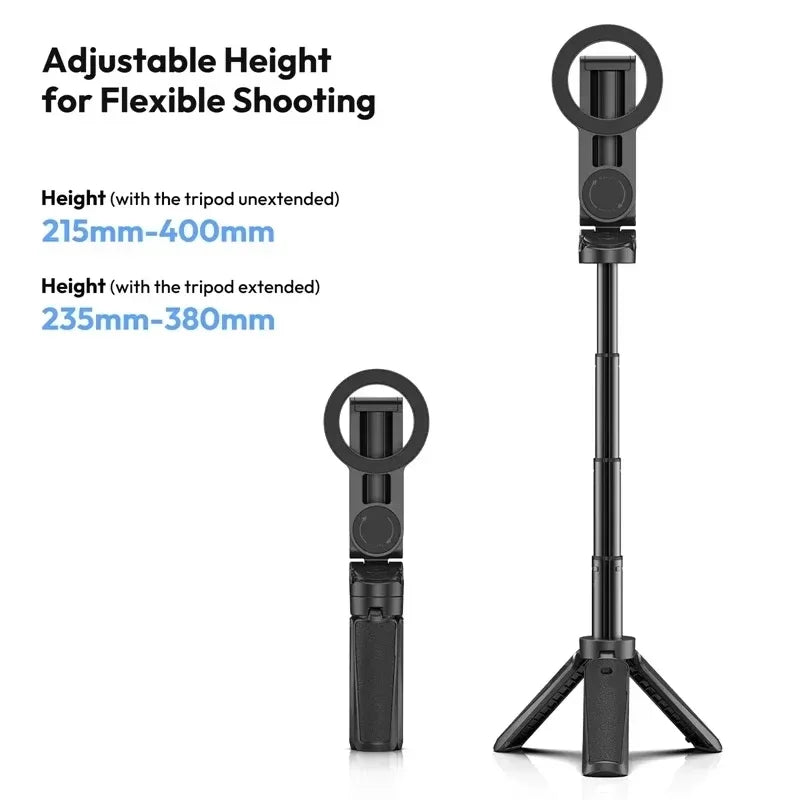 Magnetic Selfie Stick Phone Tripod w/Remote