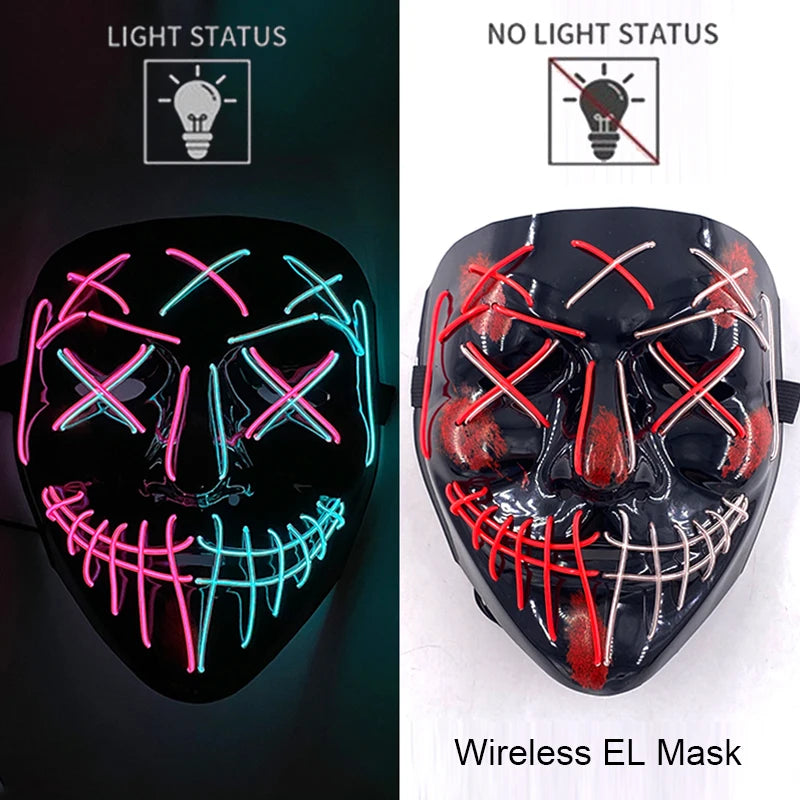 The Purge Horror Wireless LED Glow Mask