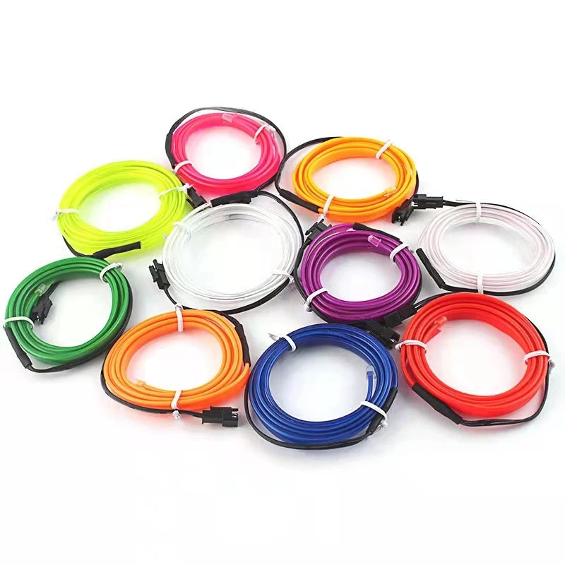 Car Environment El Wire Neon USB Flexible Neon Interior Lights