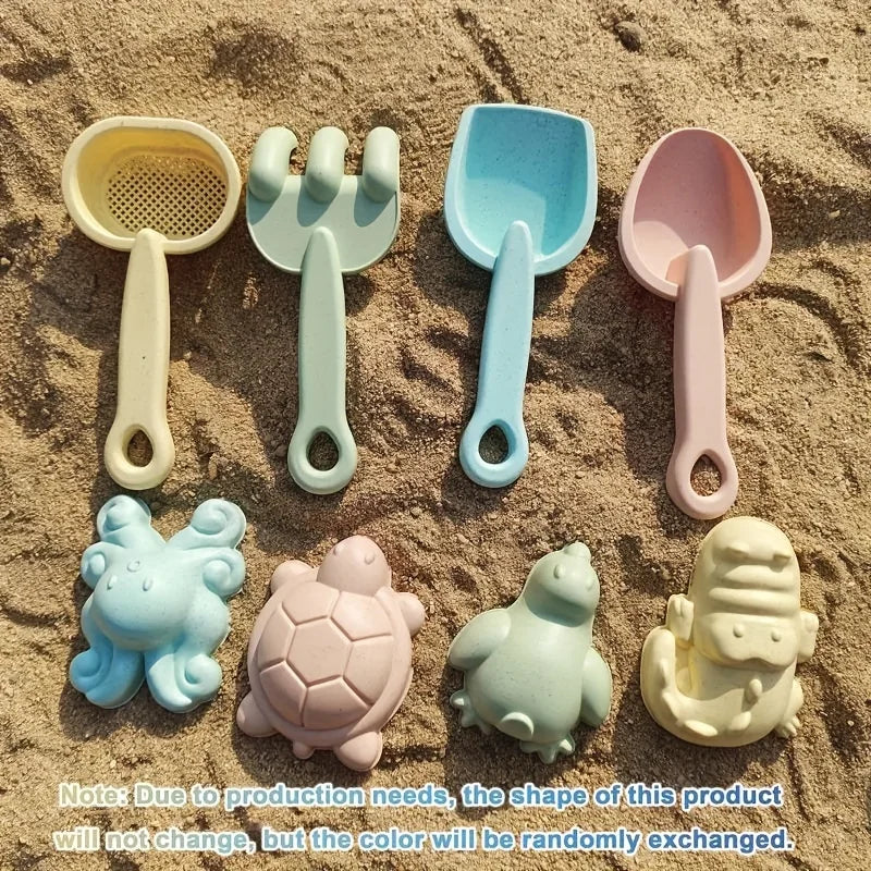 Beach Sandbox Toys with Collapsible Bucket Shovel Rake