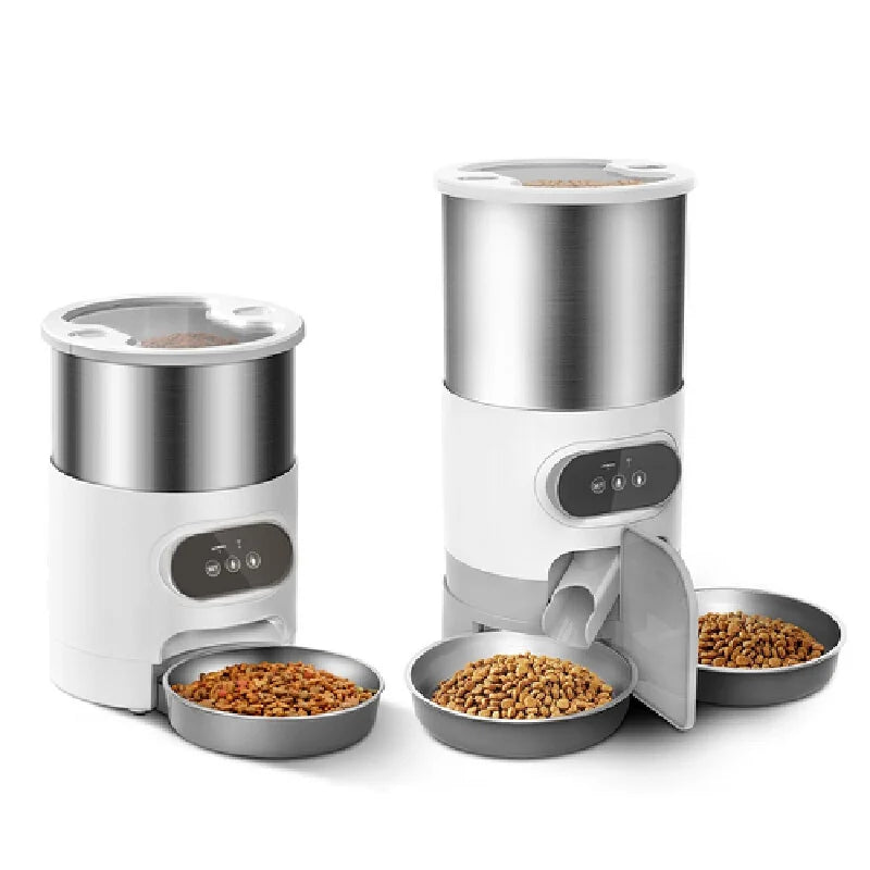 Cat Timing Smart APP Stainless Steel Double Meal Cat Feeder