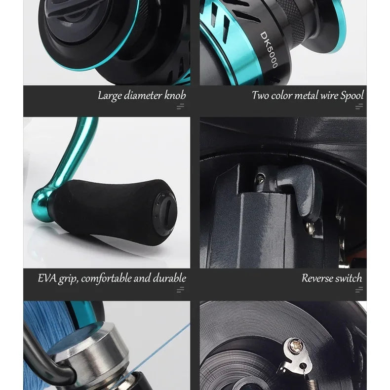 Spinning Drag Power 16KG Braking Force High Speed Spinning 800-7000 Reel