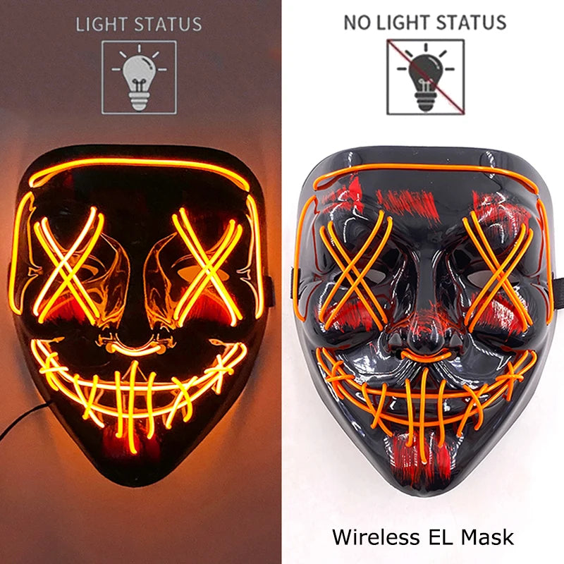 The Purge Horror Wireless LED Glow Mask