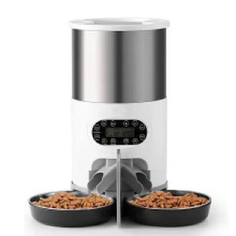 Cat Timing Smart APP Stainless Steel Double Meal Cat Feeder