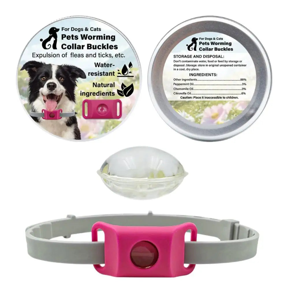 Pet Insect Repellent Collar Clip Flea & Tick Prevention Pendant