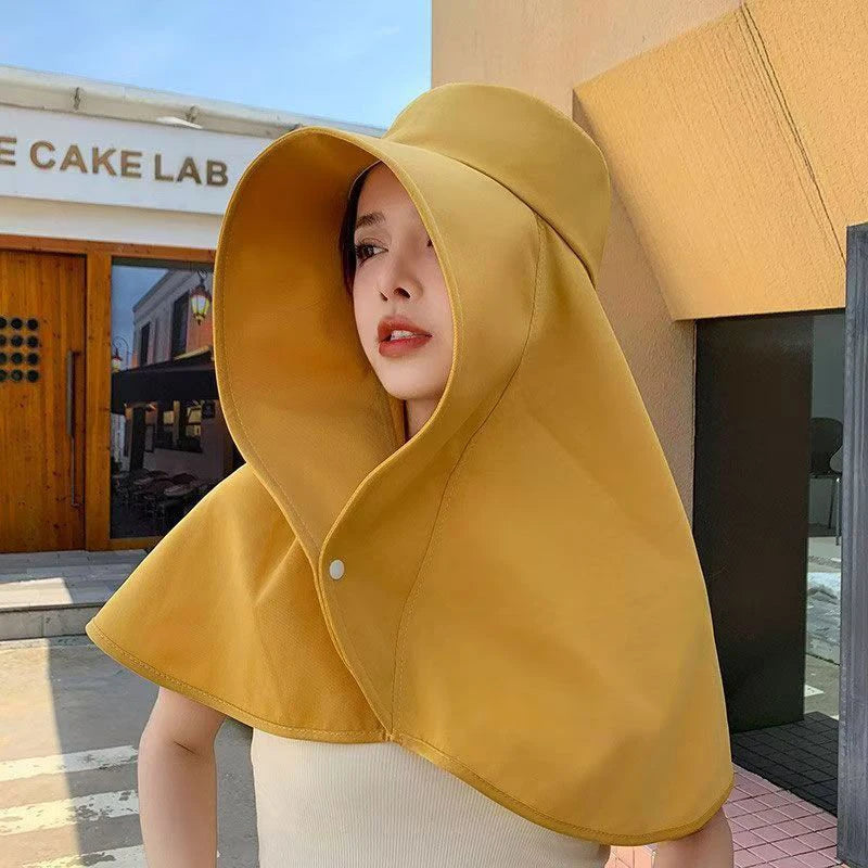 Large Shawl UV Neck Protection Oversized Hat