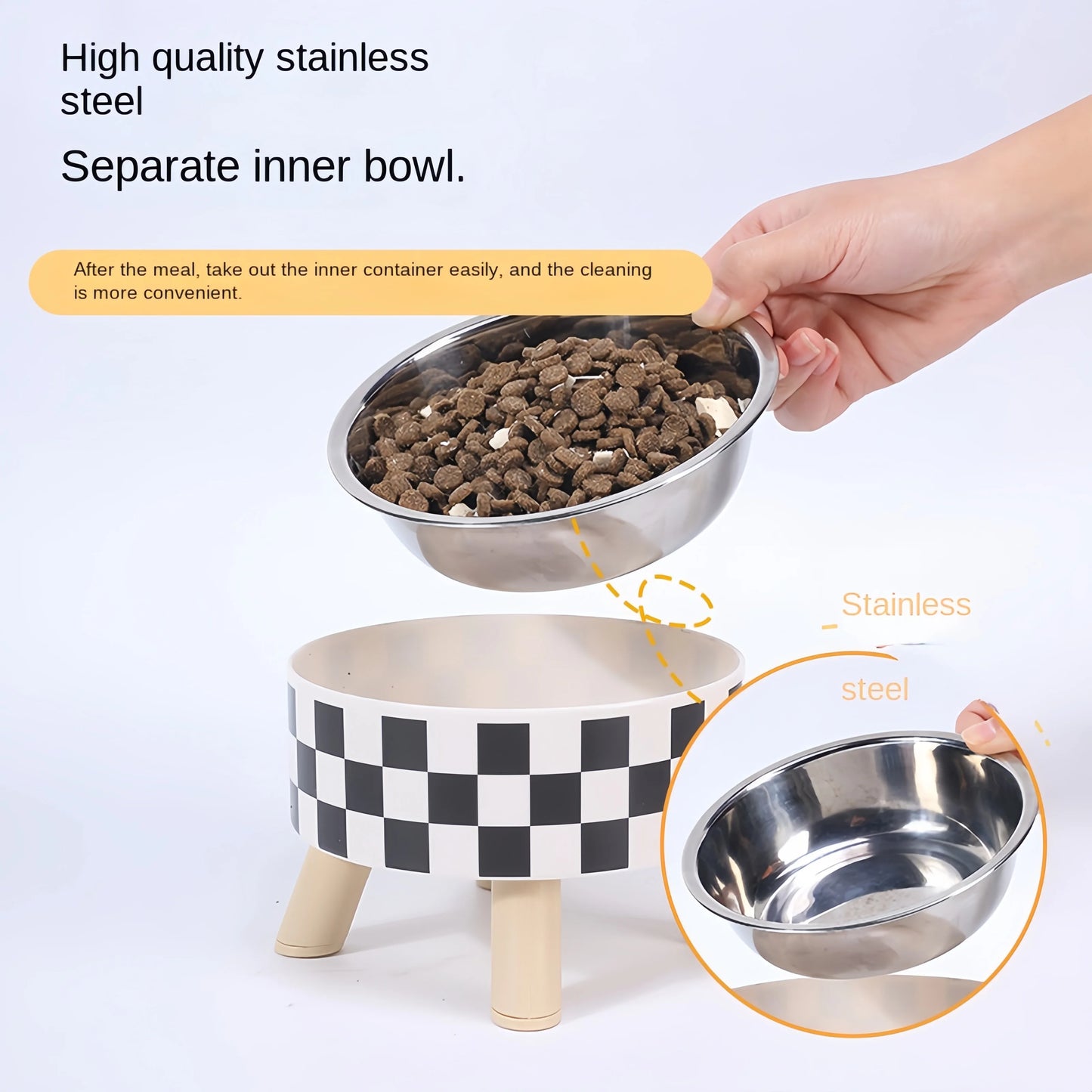 Elevated Anti-choking Food Water Bowl