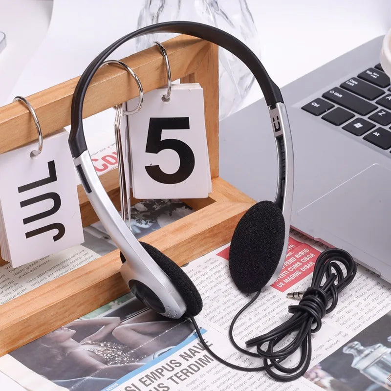 Wired Headphone with Microphone Universal Adjustable
