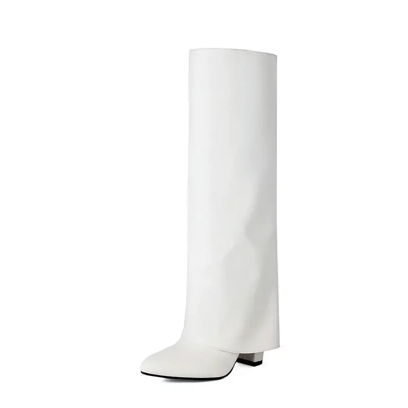 Knee High Faux Leather Boots