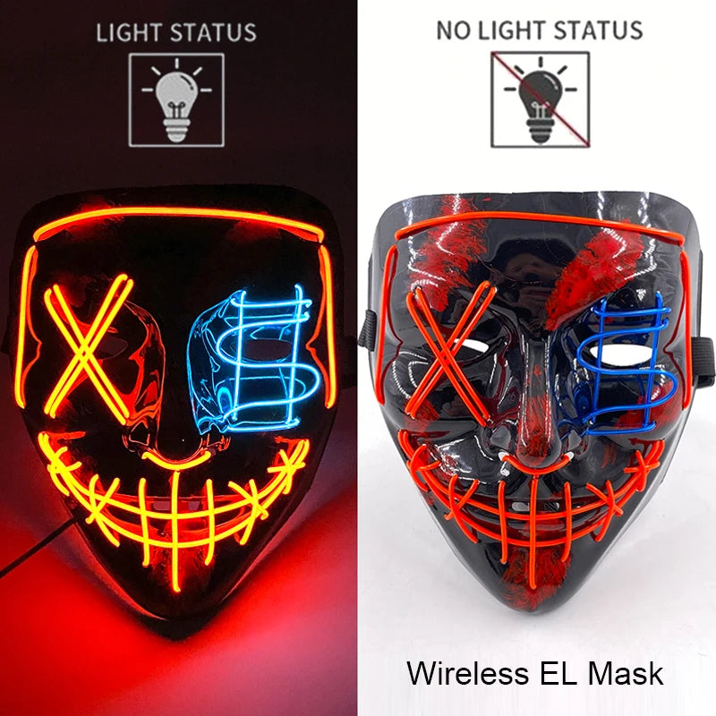 The Purge Horror Wireless LED Glow Mask
