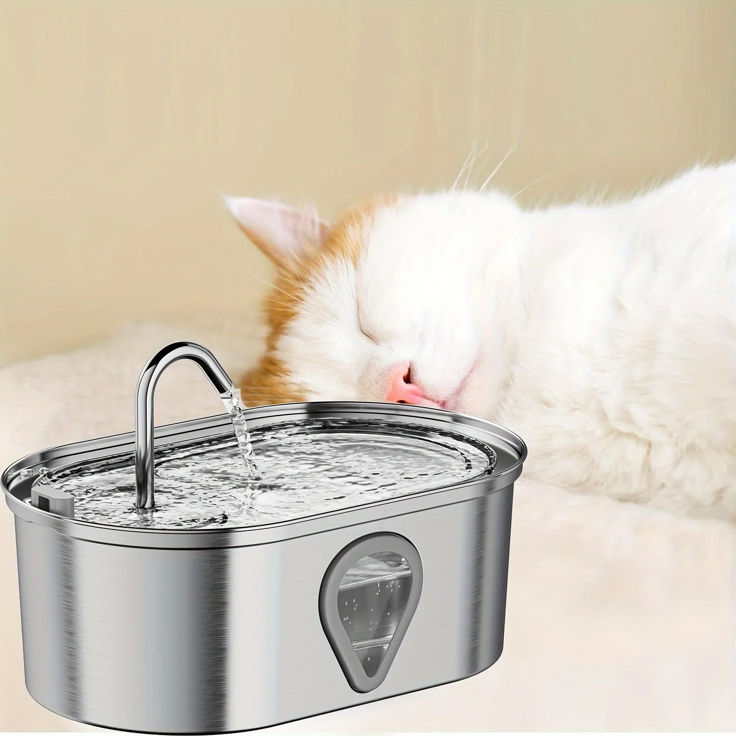 3.5L Large Capacity Stainless Steel Automatic Pet Water Dispenser