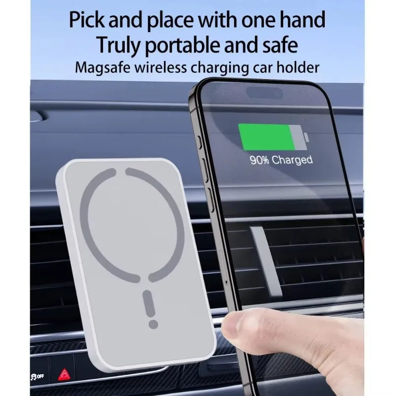 100W Magnetic Wireless Car Charger Air Outlet Phone Holder