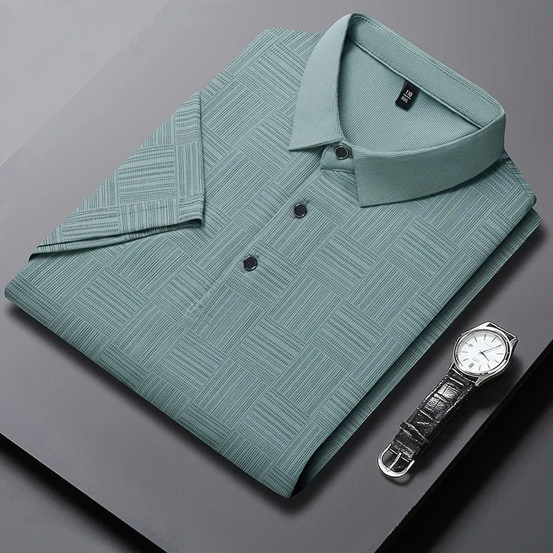 Designer Print Business Casual Short-sleeved Polo Shirt