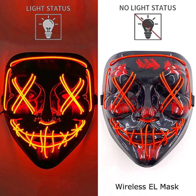 The Purge Horror Wireless LED Glow Mask