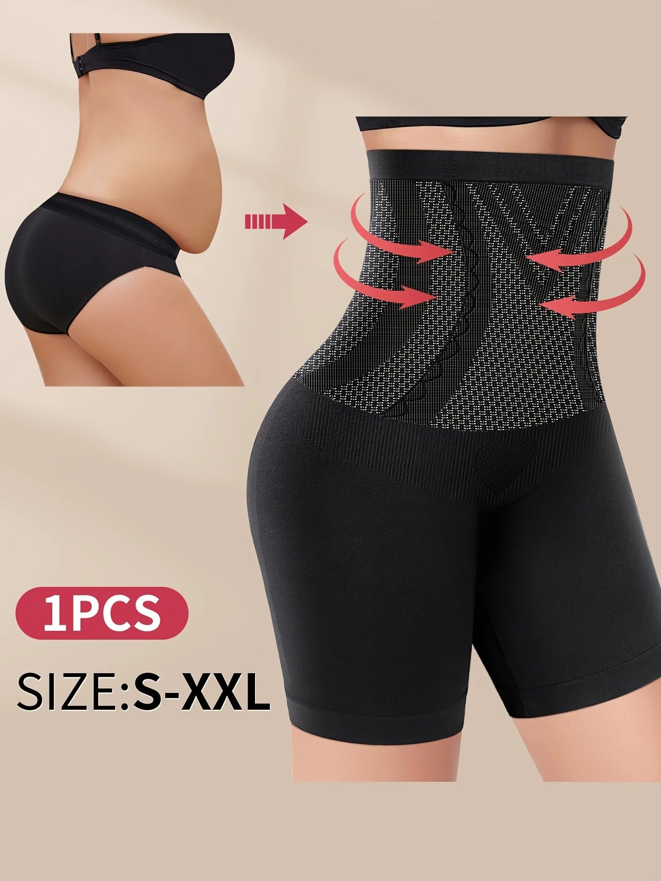 High Waist Tummy Contouring Seamless Panties