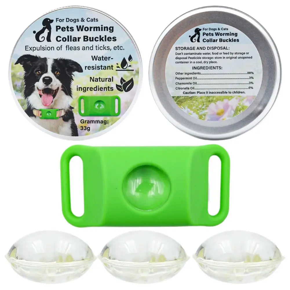 Pet Insect Repellent Collar Clip Flea & Tick Prevention Pendant