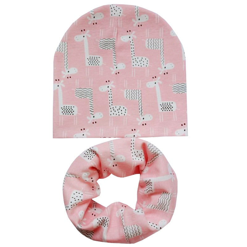 Cartoon Dinosaur Baby Head Scarf Hat Set