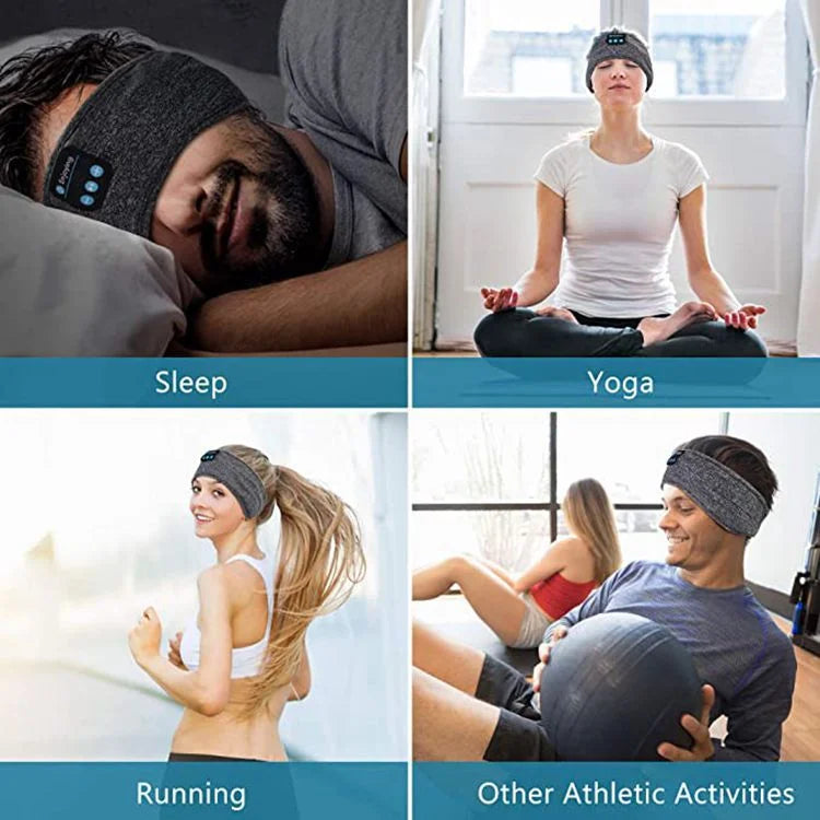Bluetooth Thin Soft Elastic Comfortable Wireless Headband Headset
