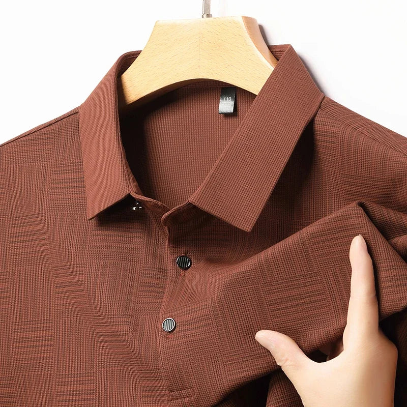 Designer Print Business Casual Short-sleeved Polo Shirt