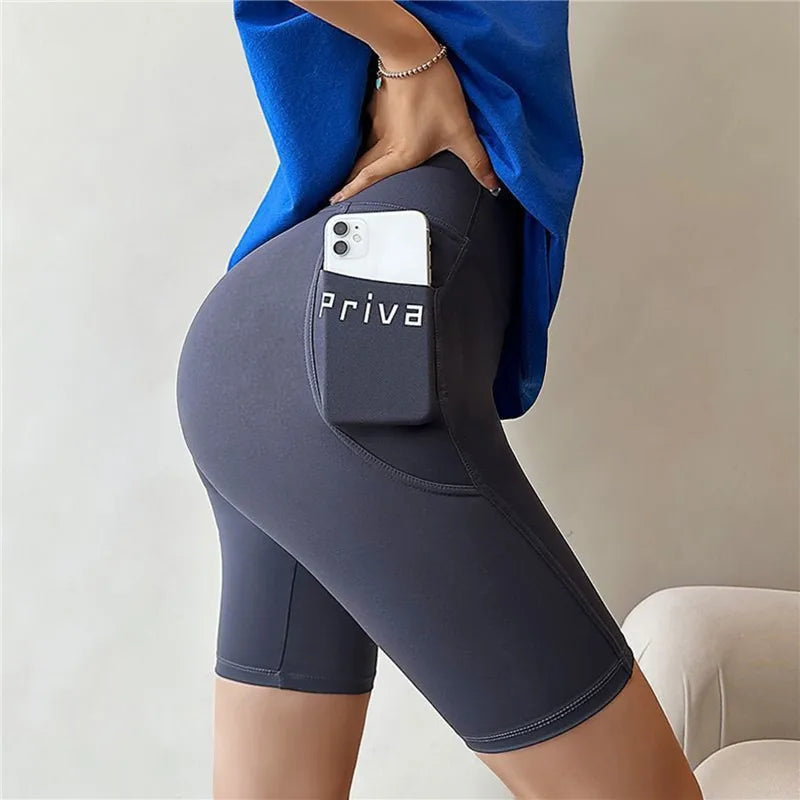 High Waist Casual Tight Shorts For Women