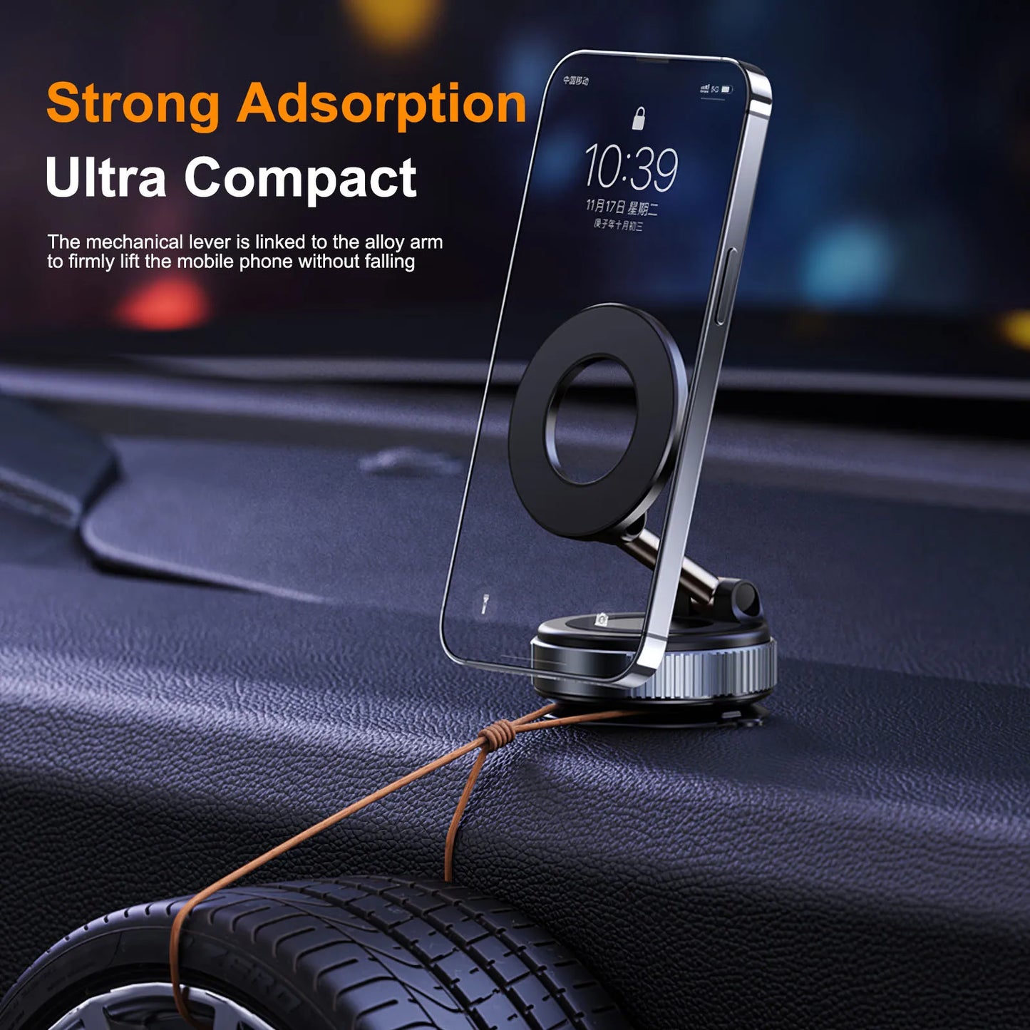 Car Mount Electric Vacuum Magnetic Mobile Phone Holder