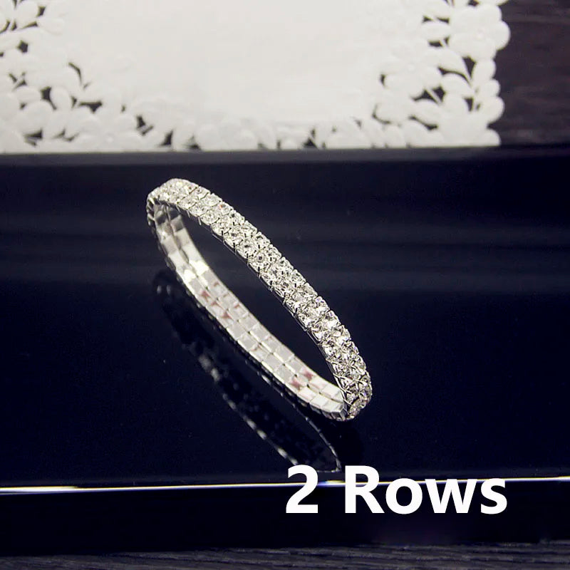 AAA Cubic Zirconia Crystal Elastic Bracelet