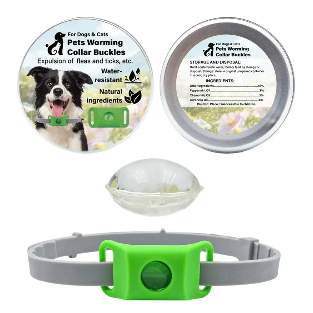 Pet Insect Repellent Collar Clip Flea & Tick Prevention Pendant