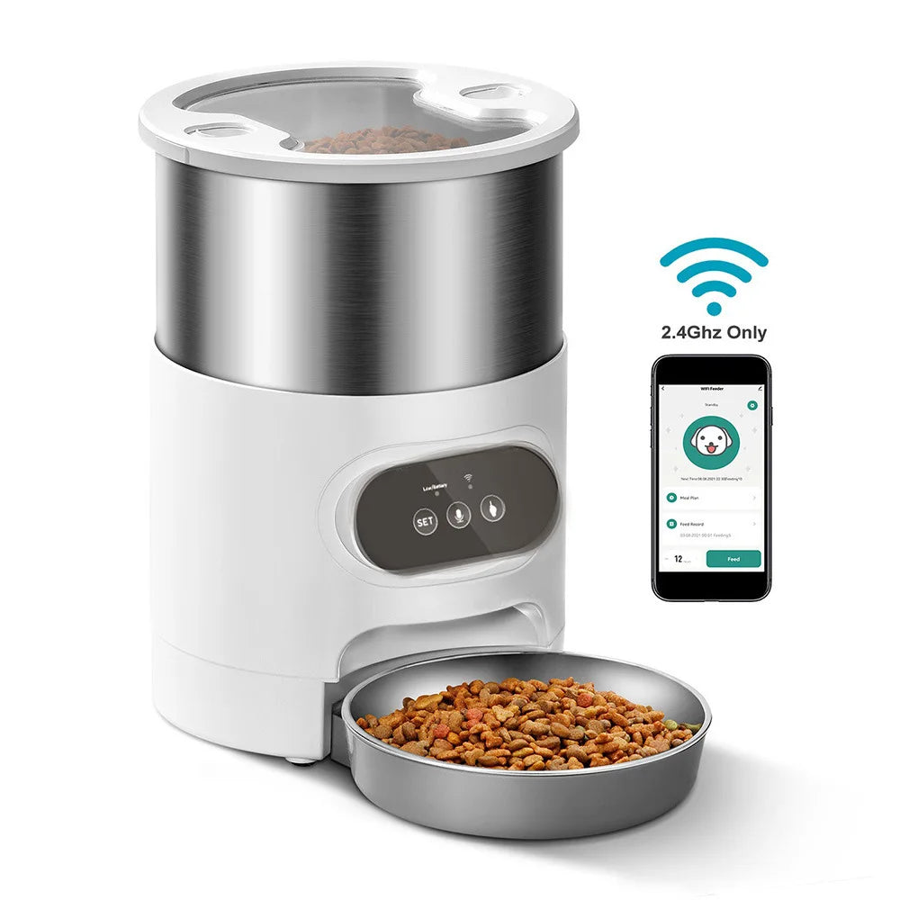 Cat Timing Smart APP Stainless Steel Double Meal Cat Feeder