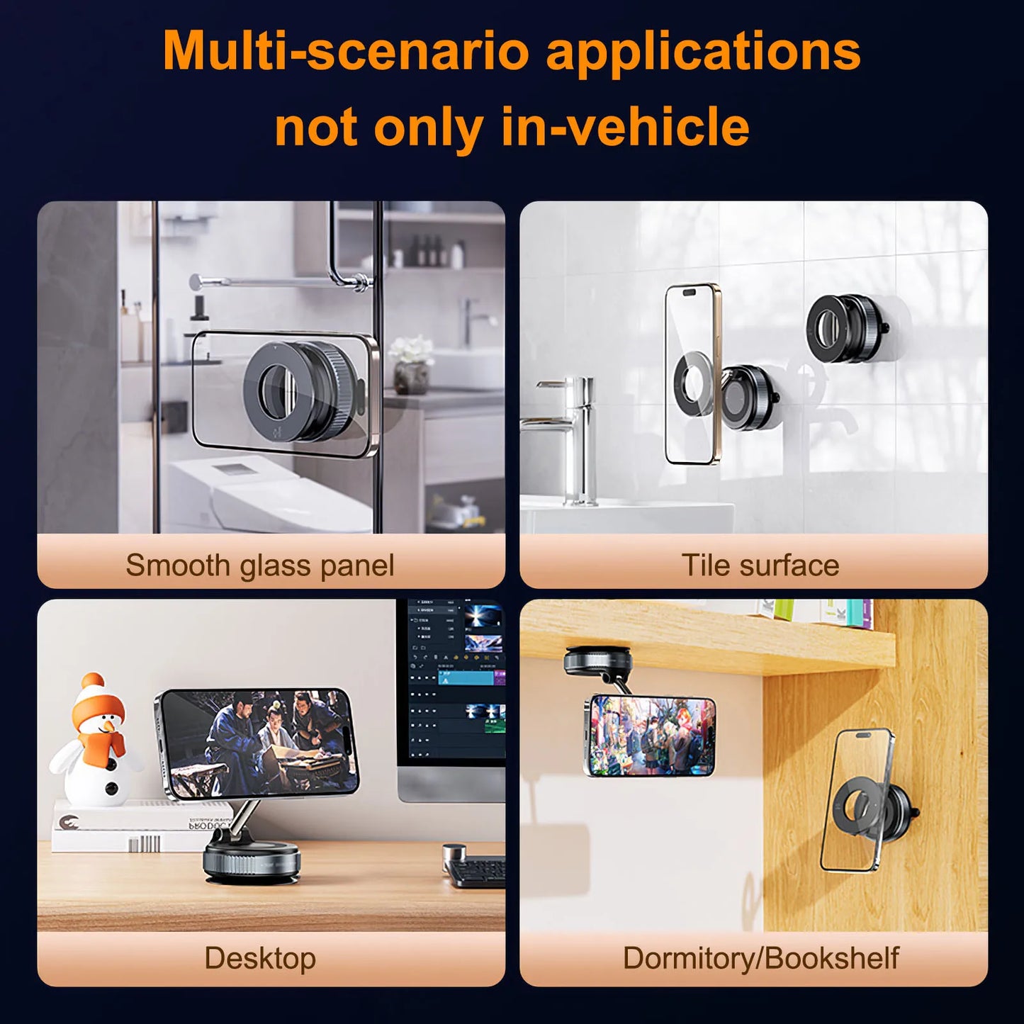 Car Mount Electric Vacuum Magnetic Mobile Phone Holder