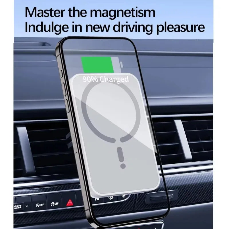 100W Magnetic Wireless Car Charger Air Outlet Phone Holder