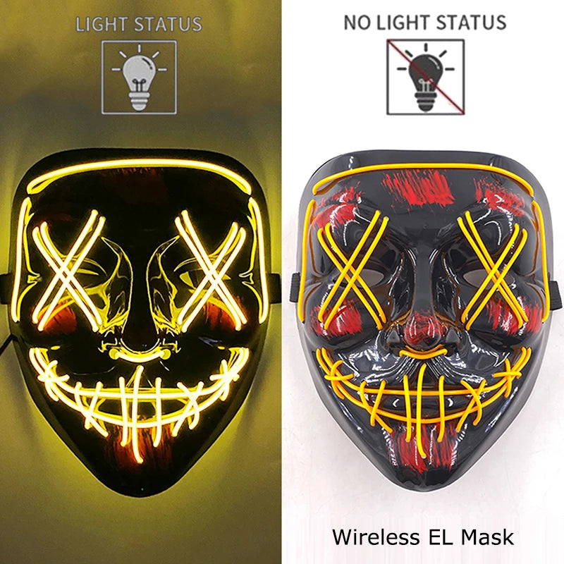 The Purge Horror Wireless LED Glow Mask