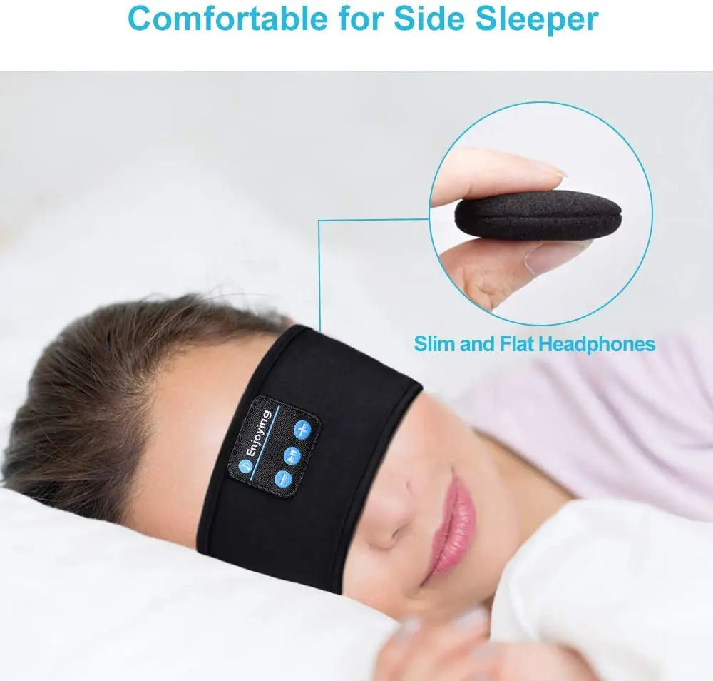 Bluetooth Thin Soft Elastic Comfortable Wireless Headband Headset