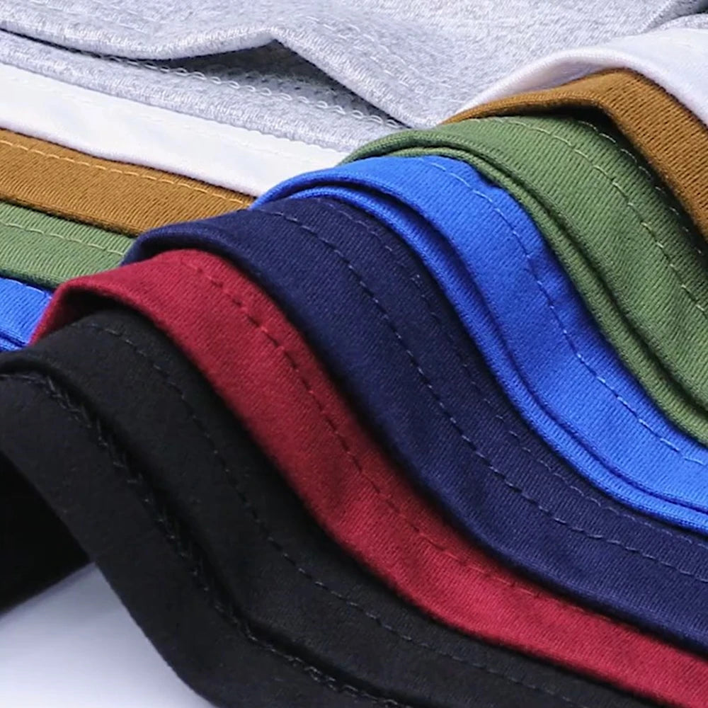 Slim Fit Solid Color Round Neck Tees