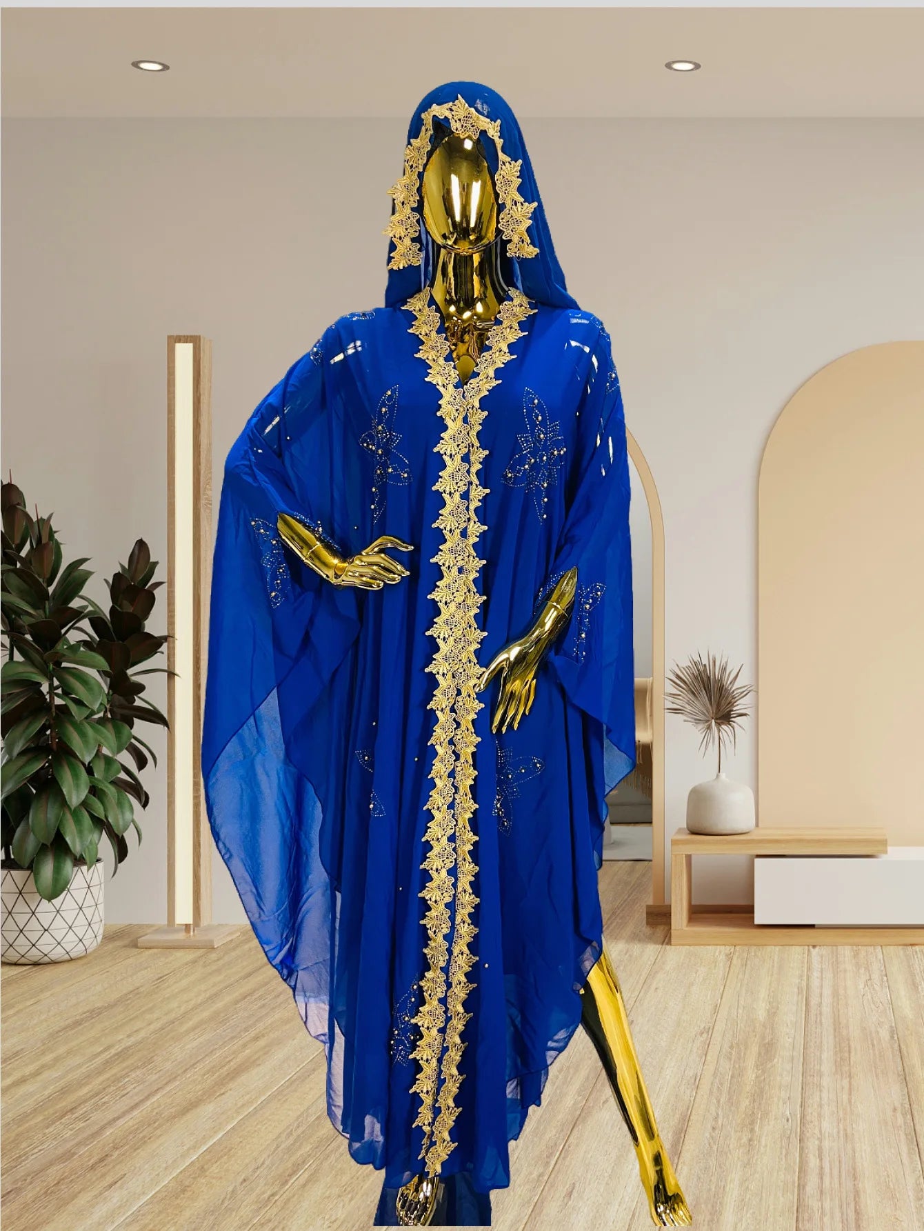 Muslim Chiffon Maxi Kaftan Dress