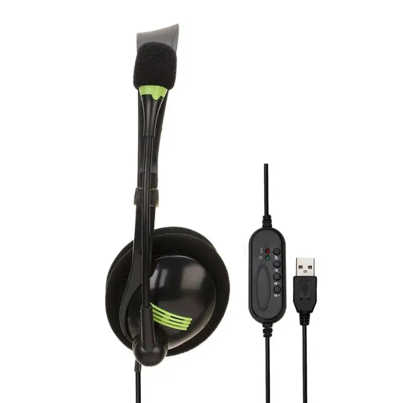 Wired Operator Retractable Headset with Microphone