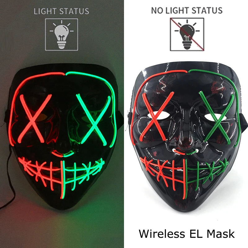 The Purge Horror Wireless LED Glow Mask